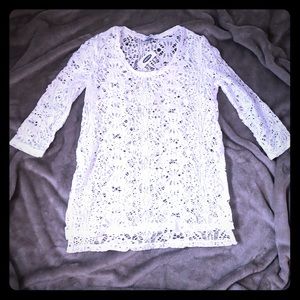 NWT Old Navy white cotton spandex cutout top